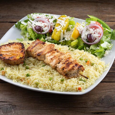 Wednesday Special (2 Chicken Souvlaki Platters, Sides and 2 Drinks)